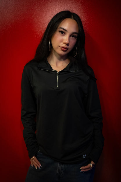 “The End” Quarter Zip Sweater