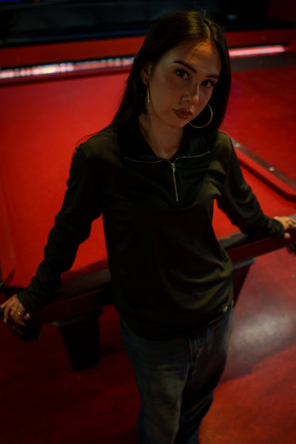 “The End” Quarter Zip Sweater